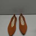 TINGRISE Women's Flats Shoes Pointed Toe Knit Ballet Comfortable Dressy Slip On Flat Brown US7
