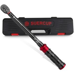 SUERCUP 3/8-inch Drive Torque Wrench - 10-110 ft.lb/13.6-149.2Nm, Dual-Direction Adjustable 72 Tooth Click Torque Wrench for Bicycle, Moto and Car Maintenance