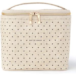 Kate Spade New York Insulated Lunch Tote, Cute Lunch Bag for Women, Compact 8 x 4.5 x 7.23" Size, Deco Dots (Out To Lunch)