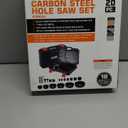 KATA Hole Saw Kit, 20PCS Hole Saw Set with 3/4"-6"(19-152mm) Multi-Size Saw Blades, Precision Hole Saw Drill Bit Kit with Mandrels & Solid Storage Case Cutting for Drywall, Soft Wood, PVC, Plastic (Black)