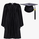Newrara Unisex Shiny Kindergarten Graduation Gown Cap with Tassel Size 30