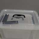 Clear Storage Latch Box/Bin, 2-Pack Plastic Organizing Container with Handle and Lids (7 QT/16QT)