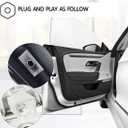 2Pcs Door Lights Logo, Welcome Puddle Courtesy Step Lights Compatible with Challenger Accessories Never Fade Ghost Shadow Projector(Red R/T)