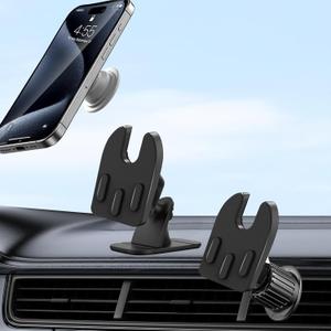 Vent or Dashboard Car Phone Mount for Popsocket, Dashboard Adapter Adhesive and Vent Clip, Compatible with Most Popsocket, Fits All Smartphone