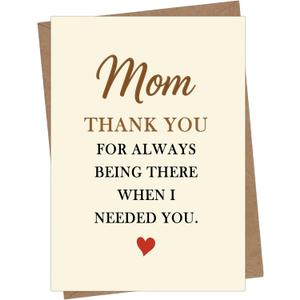 3 x Cheerin Sweet Birthday Cards for Mom – Thank You Card for Mum with Envelope from Daughter and Son – Heartfelt Appreciation Mother's Day Cards for Stepmom, Grandma, or Mother Figures 5x7