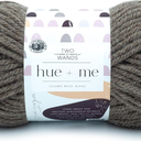 Lion Brand Yarn, Hue + Me Chunky Yarn for Crocheting, Knitting, and Crafts, Cement, 1 Pack, Gray