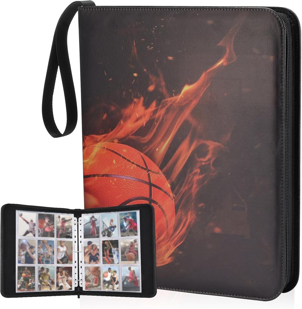 Basketball Card Binder,2024-2025 Sports Trading Card with Sleeves Holder Album,810 Pockets Basketball Card Holder Sheets Display Storage Protectors for Collectors Boys and Girls Gift