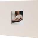 2 x Small Photo Album Self Adhesive White 30 Pages Scrapbook with Plastic Sleeves for 2x3 46 57 Polaroid Instax Mini Pictures Postcard, DIY Linen Cover Cute Albums for Baby Wedding kids Gifts,Beige