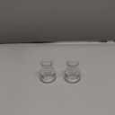 Romadedi Glass Candle Holder for Candlestick - 2Pcs Clear Small Tapered Candle Holders Wedding Decor Table Centerpiece for Candle Sticks Christmas Party Table Living Room Dinner Advent