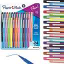 Paper Mate Felt Tip Pens, Flair Marker Pens, Medium Point, Assorted, 24 Count - Home, Office, Back to School, Teacher Supplies