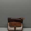 Medium Crossbody Purse for Women, Multi Pocket Shoulder Handbag with Wide Strap for Everyday UseShopping and Travel (Beige and Brown)