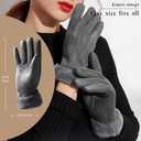 Winter Gloves for Women, Touch Screen Cold Weather Thermal Warm Windproof Gloves, Soft Thick Fleece Lining Glove