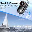 4k Sports Action Camera, Mini Body Camera with Audio and Video Recording, Wearable Action Body Cam, Thumb Size Pov Camera Magnetic Back Clip, Camcorder for Cycling,Travel,Pet,Vlogging (128 GB)