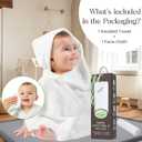 Organic Bamboo Hooded Baby Towels with Washcloths  1 Hooded Towel (30x30 inches) & 1 Washcloth (10x10 inches)  Ultra Soft, Absorbent & Cozy Bath Towels Set for Newborns and Infants