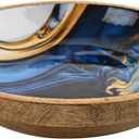 10 Inch Large Key Bowl For Entryway Table Wood Decorative Bowl For Centerpiece Decor Wooden Fruit Bowl For Kitchen Countertop