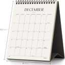 Jotsome Desk Calendar 2026-2027, Small Standing Flip Desktop Calendar From Now to June 2027 for Home and Office, Easy Organizing (Black, Small)