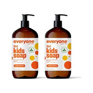 Everyone 3-In-1 Berry Blast Scent Gentle And Hypoallergenic Kids Soap, Gluten Free, 32 Fluid Ounce (Pack Of 2)