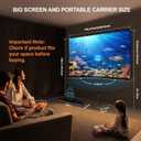 Projector Screen with Stand, Outdoor Projector Screen 16:9 and Tripod Stand, Portable Projection Screen with 1.2 Gain, Lightweight and Compact, Easy Setup, Idea for Home Cinema, Backyard, (120 Inch).