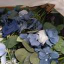 Ling's moment 17.5" Tall Standing Artificial Flowers Arrangements 4pcs Fall Wedding Aisle Runner Chair Decorations Dusty Blue & Navy Centerpieces for Ceremony Reception Rose Floral Party Outdoor