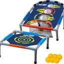 NERF Kids Bounce N Score Target Toss Game Set - Foam Ball Bouncing Game for Kids Ages 6+ - (6) Foam Bouncy Balls and (1) Scoring Target Included