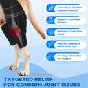 Dog Knee Brace for Torn ACL Hind Leg, Dog Leg Braces for Back Leg Support with 4 Metal Stabilizers Helps with Torn CCL, Luxating Patella, Ligament Injuries, Hip Dysplasia,M