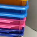 Jinei 15 Pack Multicolor Book Bins for Classroom Bulk Confetti Book and Binder Holders with Name Labels Assorted Color Plastic Classroom Organization Basket Box Teacher Storage Bins for Home Office