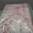 Area Rug 8x10 - Vintage Floral Honeycomb Non Slip Backing Carpet - Blue Softer Thicker Faux Wool Rug - Lightweight Machine Washable Rugs for Living Room Bedroom Dining Room Home Office