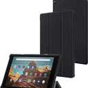 Case for Amazon Fire HD 10 Tablet (7th and 9th Generation, 2017 and 2019 Release) - Slim Folding Stand Cover with Auto Wake/Sleep .NOT for 2021 Released 11th Generation fire HD10(Black)