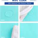 Hiasan Round Tablecloth 30 Inch - Waterproof Stain Resistant Spillproof Polyester Fabric Table Cloth for Dining Room Kitchen Party, Aqua