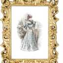5x7 Picture Frames Vintage Photo Frame with Glass Front Antique Picture Frame for Tabletop Wall Hanging (5x7, Light Golden)