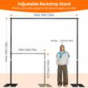 10x10ft Heavy Duty Backdrop Stand, Adjustable Pipe and Drape Stand