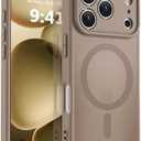 MOCCA Magnetic for iPhone 17 Pro Case, (Compatible with Magsafe) (16FT Military Grade Protection) Full Camera Protection Anti-Fingerprint Slim Translucent Matte Phone Cover 6.3",Brown : Cell Phones & Accessories