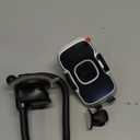 1Zero Solid Car Truck Phone Mount Holder with 14-Inch Gooseneck Long Arm, Windshield Window Mobile Holders w/Industrial-Strength Suction Cup, Anti-Shake Stabilizer Compatible All Cell Phones iPhone (Black Mirror Surface with Silver Ring)