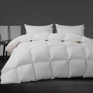 Luxury White Down Fiber Comforter King Size - Down Fiber Comforter for All Seasons - Ultra-Soft Duvet Insert Medium Warmth - Hotel Collection Comforters59 Oz (106x90)