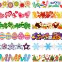 240 Pcs 236ft Holiday Bulletin Board Borders Colorful Rainbow Scalloped Border Trim Bulk Bulletin Decor for Classroom Back to School Decor(Assorted)