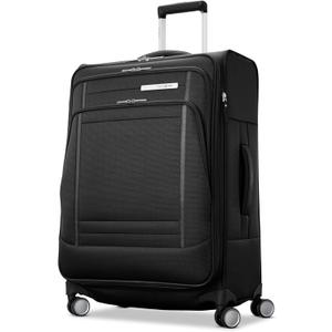 Samsonite UpLIFT Lightweight Medium Checked Softside Luggage with Spinner Wheels - Expandable - Airline-Approved, Polyester Soft Suitcase for Ultra Light Travel - Black