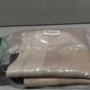 Non Slip Bath Mat, Rubber Backing Ultra Thin Bathroom Rugs Fit Under Door Quick Dry Super Absorbent Washable Bath Rug Shower Mat for Bathroom Floor Bathtub Shower Sink, Easy Care Beige 20"x 32"