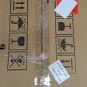 LOUSACE 16.7'' Black Outdoor Pendant Light 4-Light Large Outside Pendant Porch Lights Ceiling Haninging Outdoor Chandelier with Clear Glass Exterior Light Fixtures Lantern for Front Door Foyer Doorway