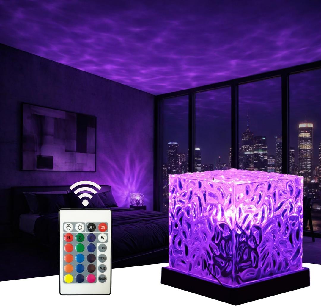 Ocean Wave Projector Light, Ocean Lamp, 16 Colors with Remote, Night Light for Kids and Adults, Gift for Birthday and Festival, for Room Decoration and Lighting (Ocean Wave)