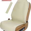 Waterproof Neoprene Car Seat Cover, Sweatproof Non-Slip Seat Protector, Universal Fit for Front Bucket or Rear Bench Seat of Cars, SUVs, Vans, Trucks, Compatible with Airbags and Armrests (Khaki)