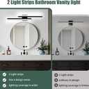 32inch Led Bathroom Vanity Light Bar, Matte Black 6000K Vanity Lights for Bathroom, Modern Bathroom Light Fixtures Over Mirror Black Led Bath Lighting Fixtures