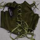 Scarlet Darkness Renaissance Corset Tops for Women Vintage Lace Up Overbust Bustier Bodice Green 6