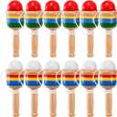 Cididu 12 Pcs Wooden Catch Ball Game, Mini Wood Ball Catching with String Cup, Vintage Catch Toys for Kids, Novelty Fun Party Games for Lawn Camping Beach, Hand Eye Coordination Educational Game