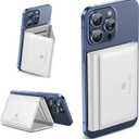 Miracase Magnetic Wallet for Men/Women with Stand, Compatible with MagSafe Wallet, 4+ Cards, 0.5 inch thick, Card Holder for iPhone 17/16/15/14/13/12 Series(White)