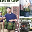 Roll Tool Bag, Green Wrench Roll Organizer, Canvas Roll Up Tool Bag, Multi-Purpose Tool Roll Organizer,Tool Pouch for Motorcycle Car