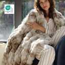 Bedsure GentleSoft Fluffy Faux Fur Throw Blanket for Couch, Soft Fuzzy Fleece Blankets & Throws, Tie-dye Taupe Cozy Gifts for Women Teen Girls, Minky Thick Warm Plush Gifts for Birthday, Anniversary
