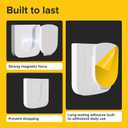 Magnetic Remote Control Holder - 5 Pcs White Set for TV, Fan, and Air Conditioner Remotes - Wall Mount with Self-Adhesive Back for Easy Installation and with our Powerful and Sleek Magnetic Holders