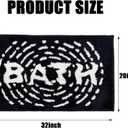 Black and White Non-Slip Bathroom Rug, Soft Absorbent Bath Mat, Machine Washable and Quick-Drying, Perfect for Bathtub, Bedroom, Shower, and Living Room, 20" x 32"