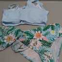 Evensu Girls Swimsuits 3 Piece Cutout Bikini for Teens Adjustable Straps Quick Dry Bathing Suit with Cover Ups 14Y