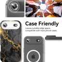 Matekxy for iPhone 17 Air Camera Lens Protector Glitter - Cute Girly Metal Individual Bling Ring Cover for Women, 9H Anti-Scratch Tempered Glass with Aluminum Edging, Space Black